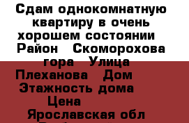 Сдам однокомнатную квартиру в очень хорошем состоянии › Район ­ Скоморохова гора › Улица ­ Плеханова › Дом ­ 33 › Этажность дома ­ 9 › Цена ­ 10 000 - Ярославская обл., Рыбинский р-н, Рыбинск г. Недвижимость » Квартиры аренда   . Ярославская обл.